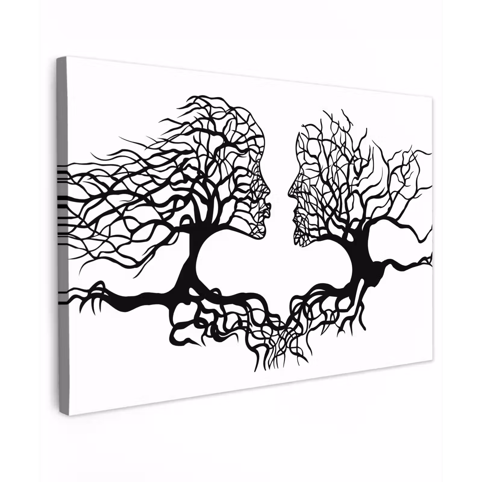 Canvas schilderij - Mensen - Bomen - Abstract - Modern - Kunst — 1