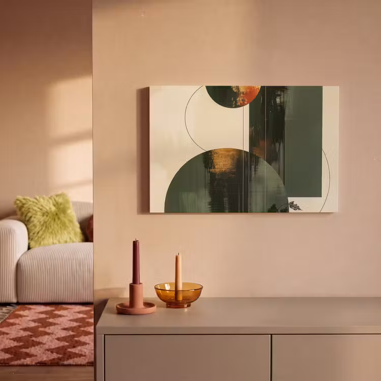 Canvas schilderij - Moderne kunst - Groen - Zwart - Luxe — 2