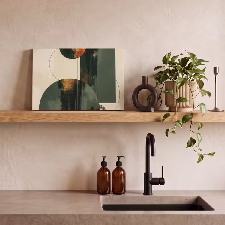 Canvas schilderij - Moderne kunst - Groen - Zwart - Luxe — 4