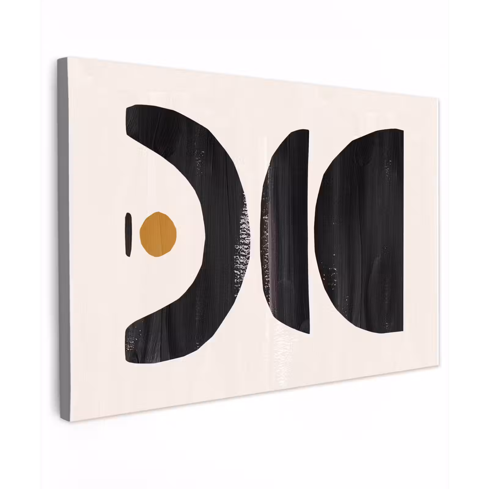 Canvas schilderij - Modern - Abstracte kunst - Zwart - Beige — 1
