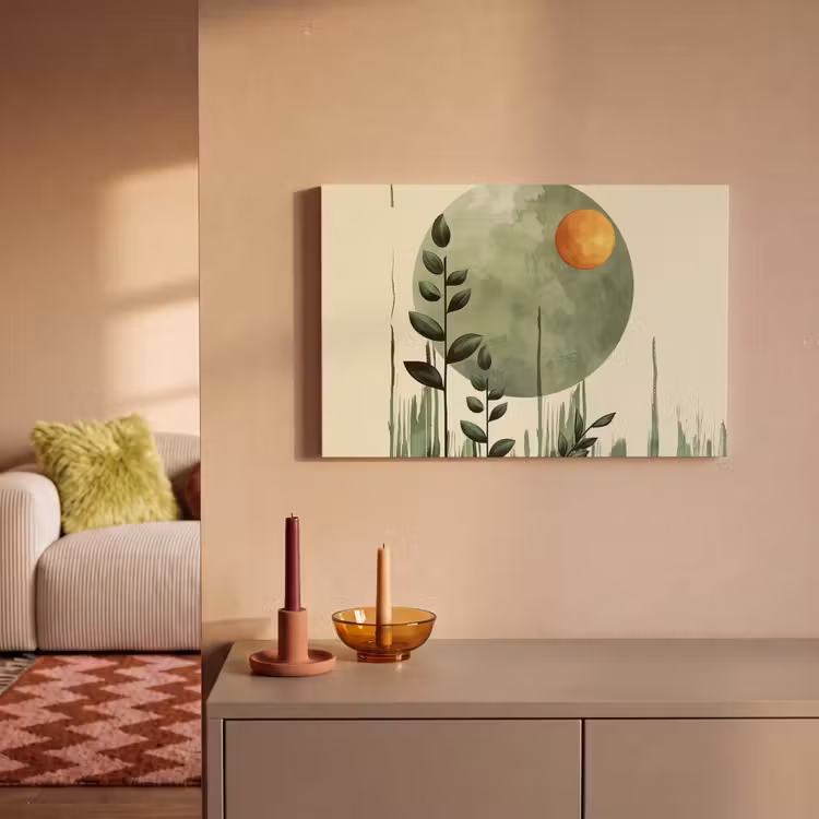 Canvas schilderij - Kunst - Groen - Botanisch - Modern — 2