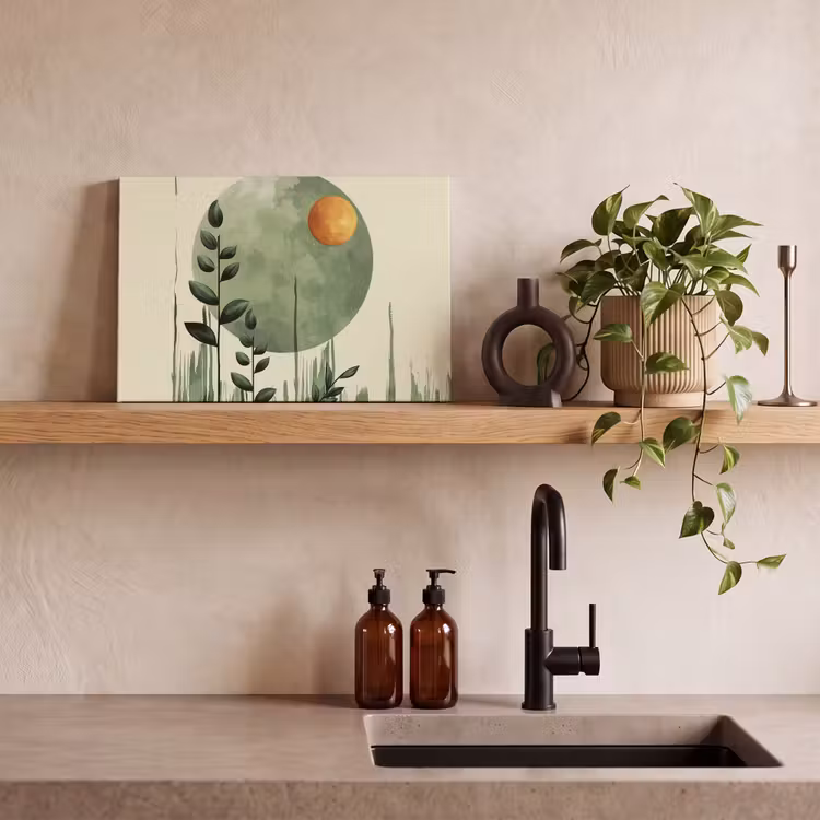 Canvas schilderij - Kunst - Groen - Botanisch - Modern — 4