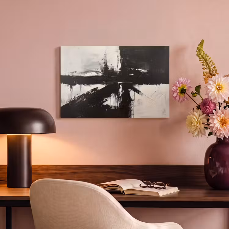 Canvas schilderij - Kunst - Zwart - Modern - Wit — 6