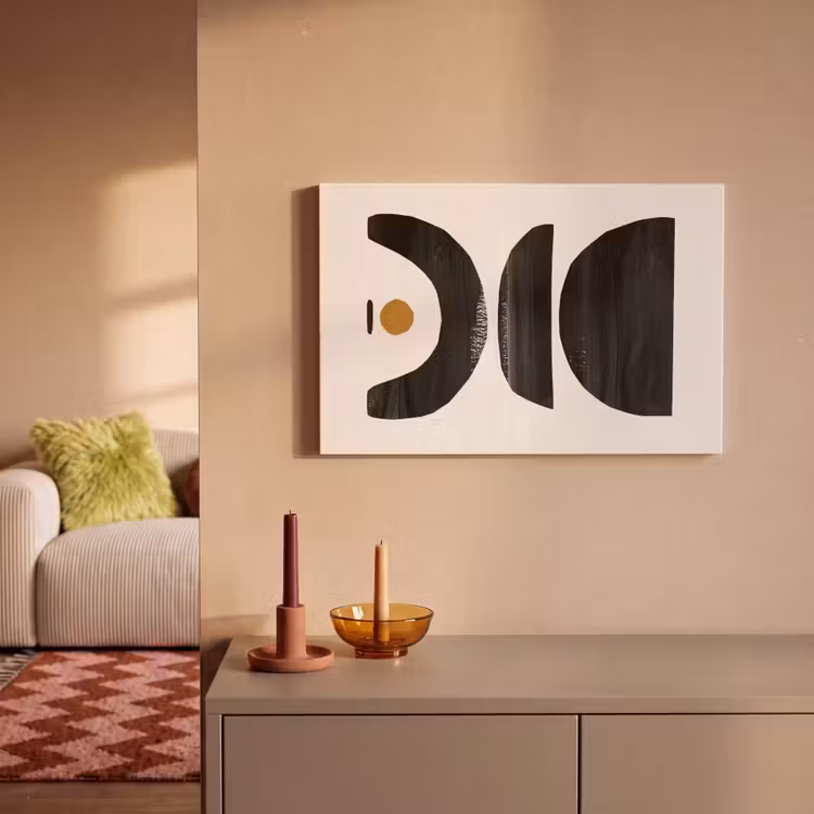 Canvas schilderij - Modern - Abstracte kunst - Zwart - Beige — 2