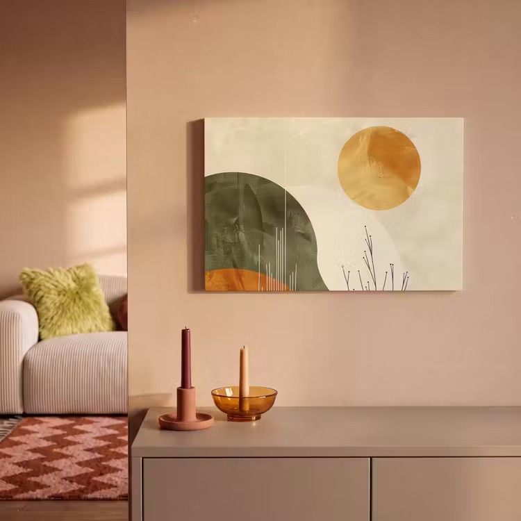 Canvas schilderij - Modern - Kunst - Groen - Beige — 2