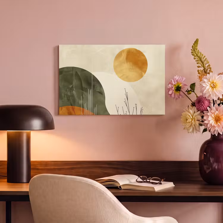 Canvas schilderij - Modern - Kunst - Groen - Beige — 6