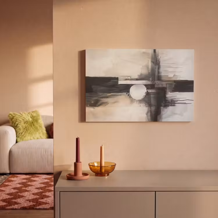 Canvas schilderij - Moderne kunst - Grijs - Industrieel - Wit — 2