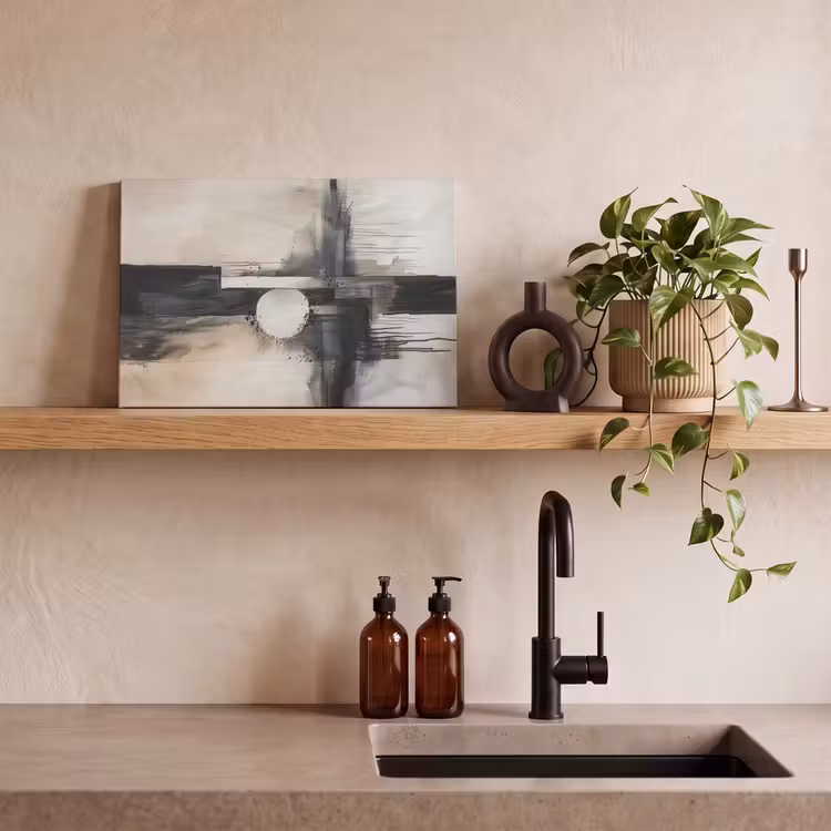 Canvas schilderij - Moderne kunst - Grijs - Industrieel - Wit — 4