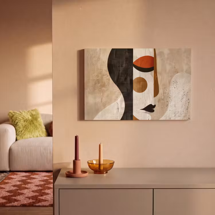 Canvas schilderij - Moderne kunst - Vrouw - Wit - Abstract — 2