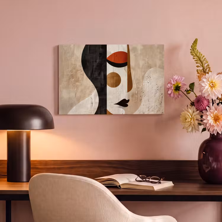 Canvas schilderij - Moderne kunst - Vrouw - Wit - Abstract — 6
