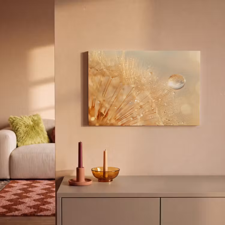 Canvas schilderij - Paardenbloem - Water - Natuur - Planten - Modern — 2