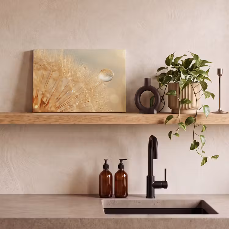 Canvas schilderij - Paardenbloem - Water - Natuur - Planten - Modern — 4