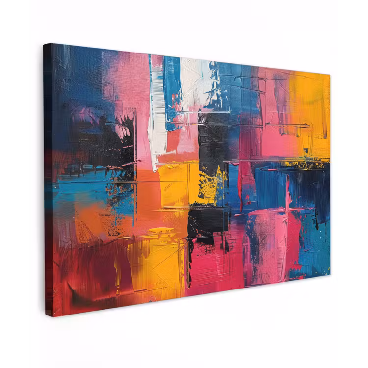 Canvas schilderij - Verflook - Kunst - Modern - Abstract — 1