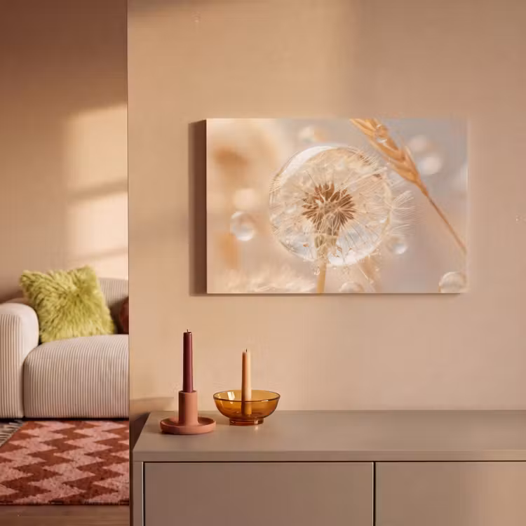 Canvas schilderij - Paardenbloem - Water - Natuur - Stilleven - Modern — 2