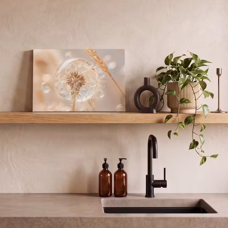 Canvas schilderij - Paardenbloem - Water - Natuur - Stilleven - Modern — 4