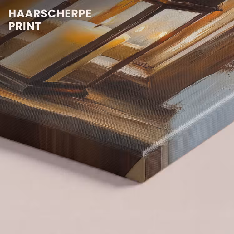 Canvas schilderij - Stilleven - Rustiek - Kaarsen - Broden - Raam — 5