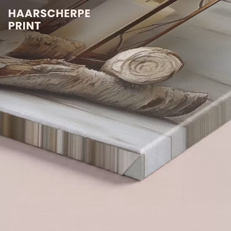 Canvas schilderij - Stilleven - Wit - Kaarsen - Rustiek - Natuur — 5