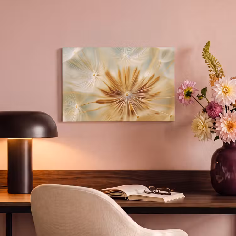 Canvas schilderij - Paardenbloem - Beige - Abstract - Modern - Natuur — 6