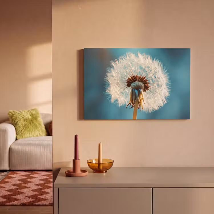 Canvas schilderij - Paardenbloem - Natuur - Bloemen - Blauw — 2