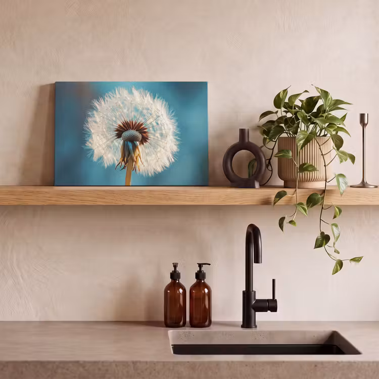 Canvas schilderij - Paardenbloem - Natuur - Bloemen - Blauw — 4