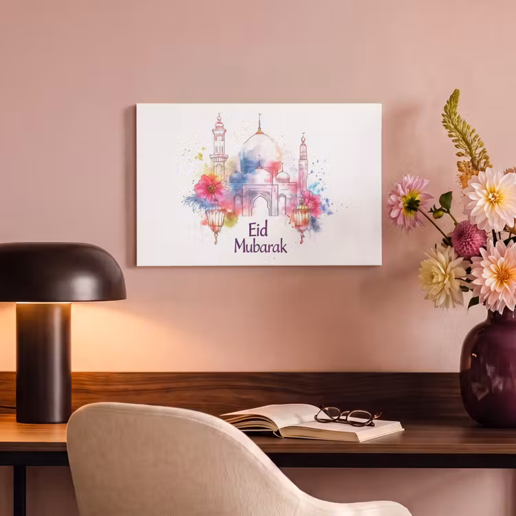 Canvas schilderij - Moskee - Eid Mubarak - Suikerfeest - Kleurrijk - Ramadan - Islamitische — 6
