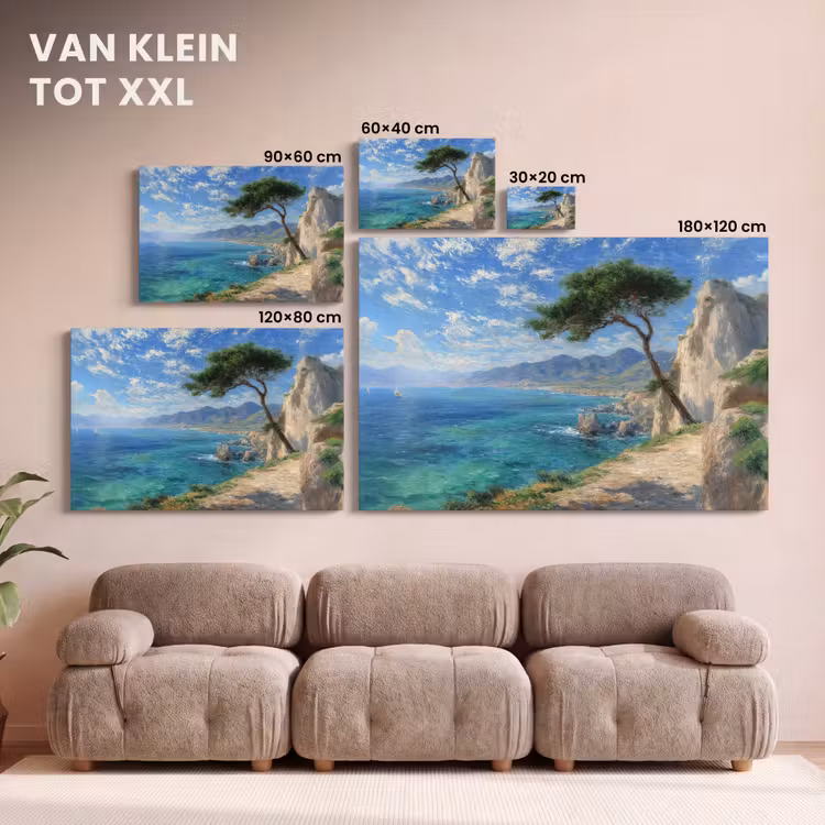 Canvas schilderij - Rotsen - Kustlijn - Boom - Bergen — 8
