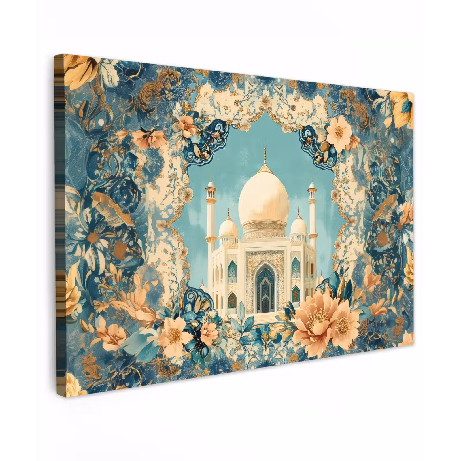 Canvas schilderij - Taj Mahal - Ramadan - Bloemen - Islamitische — 1
