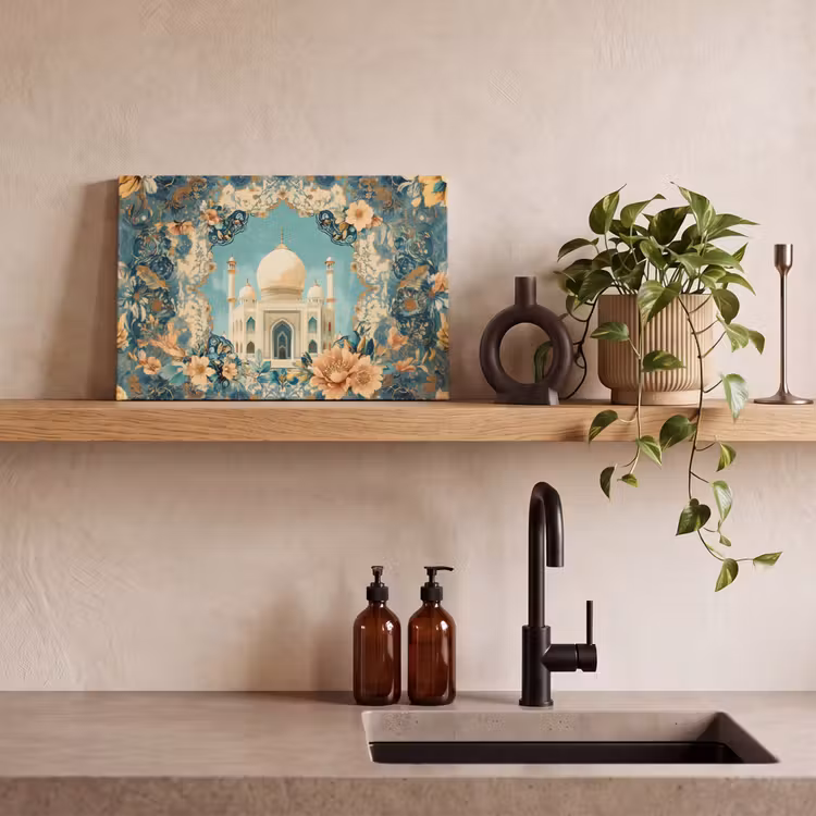 Canvas schilderij - Taj Mahal - Ramadan - Bloemen - Islamitische — 4