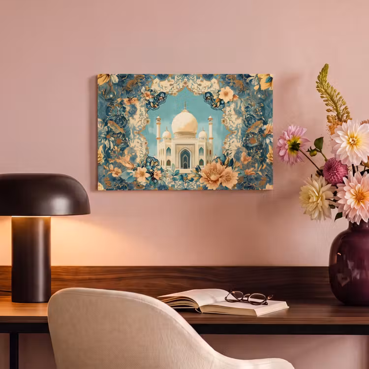 Canvas schilderij - Taj Mahal - Ramadan - Bloemen - Islamitische — 6