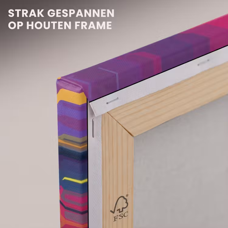 Canvas schilderij - Kameleon - Tak - Gestreept - Bladeren — 7