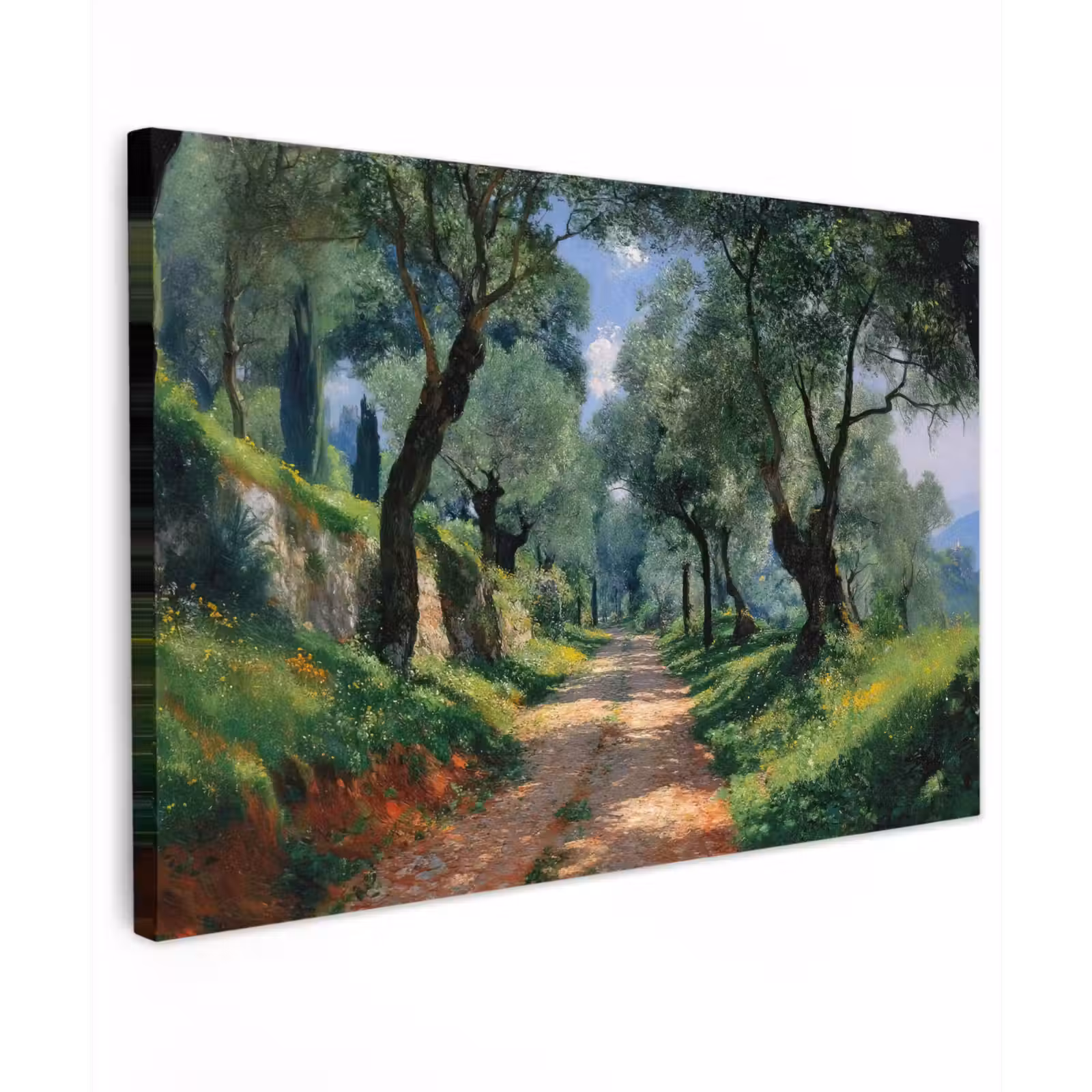 Canvas schilderij - Pad - Bomen - Schaduw - — 1