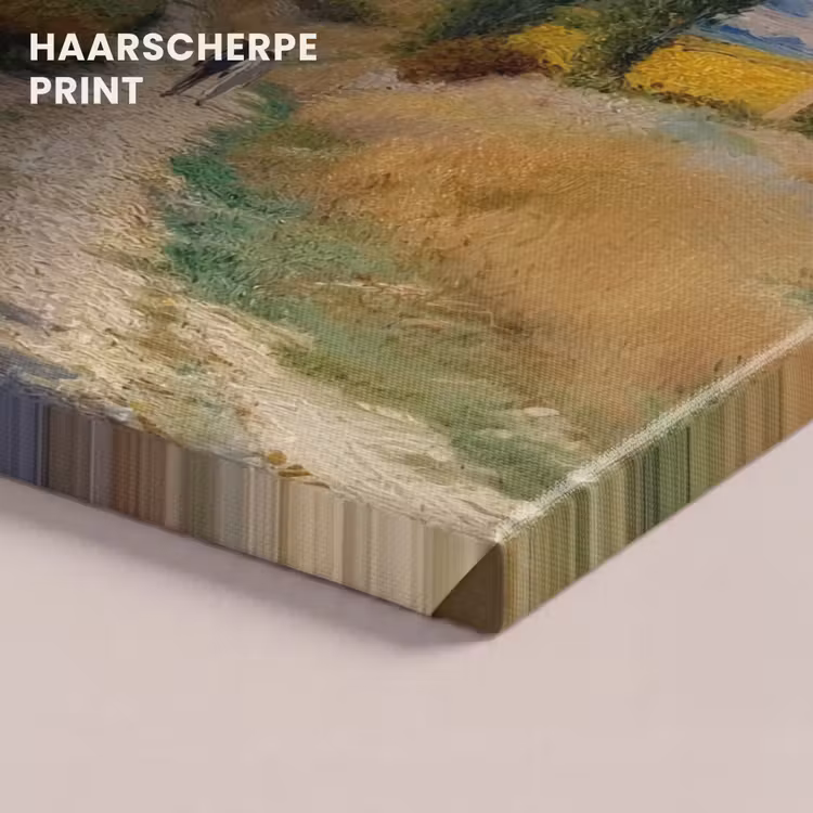 Canvas schilderij - Mensen - Wandelen - Zandpad - Velden — 5
