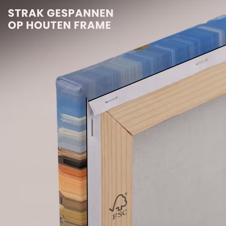 Canvas schilderij - Mensen - Wandelen - Zandpad - Velden — 7