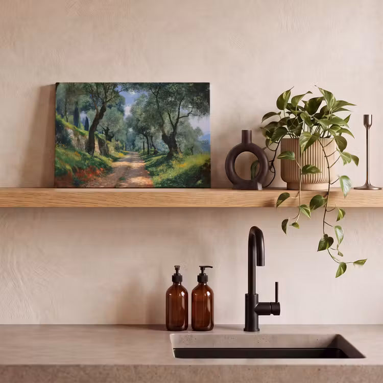 Canvas schilderij - Pad - Bomen - Schaduw - — 4
