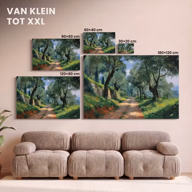 Canvas schilderij - Pad - Bomen - Schaduw - — 8
