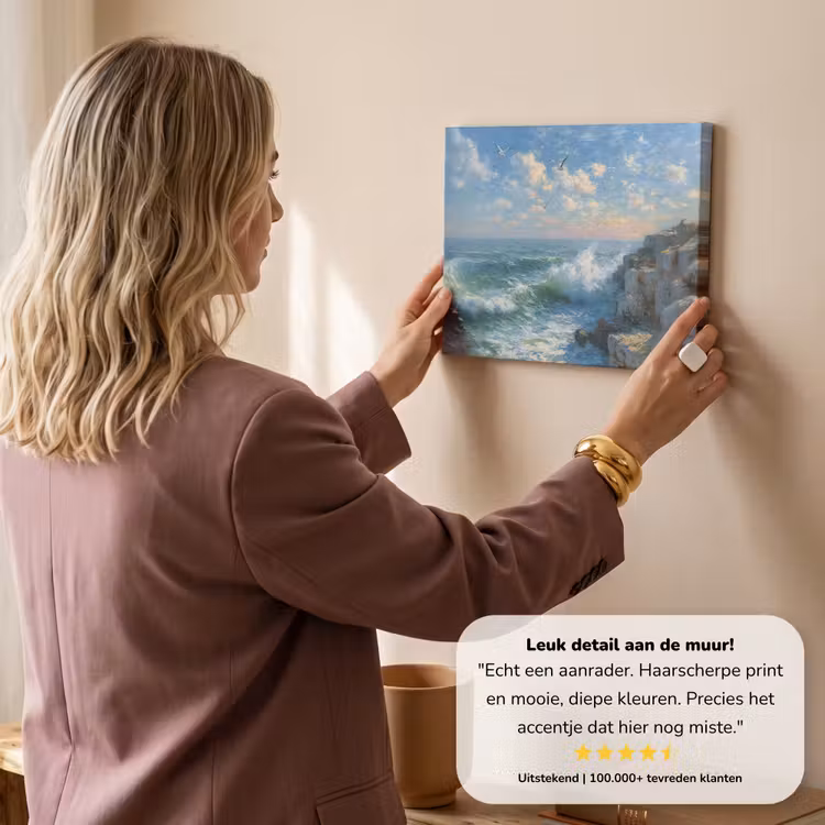 Canvas schilderij - Zee - Golven - Rotsen - Meeuwen — 3