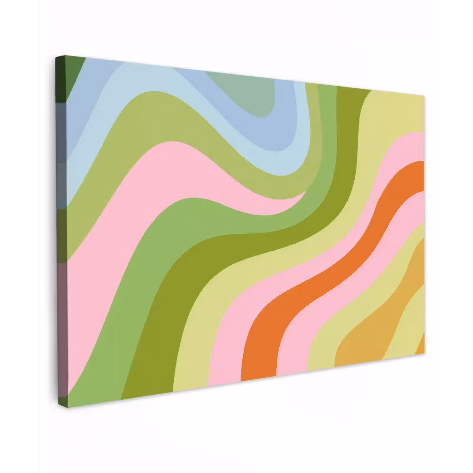 Canvas schilderij - Lijnen - Pasteltinten - Golvend — 1