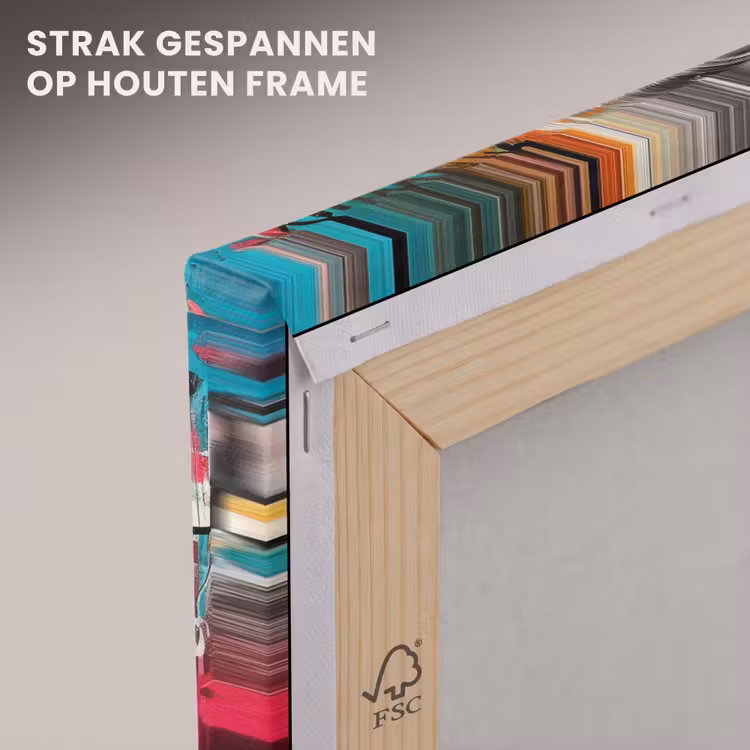 Canvas schilderij - Vrouw - Kauwgom - Graffiti - Neonkleuren — 7