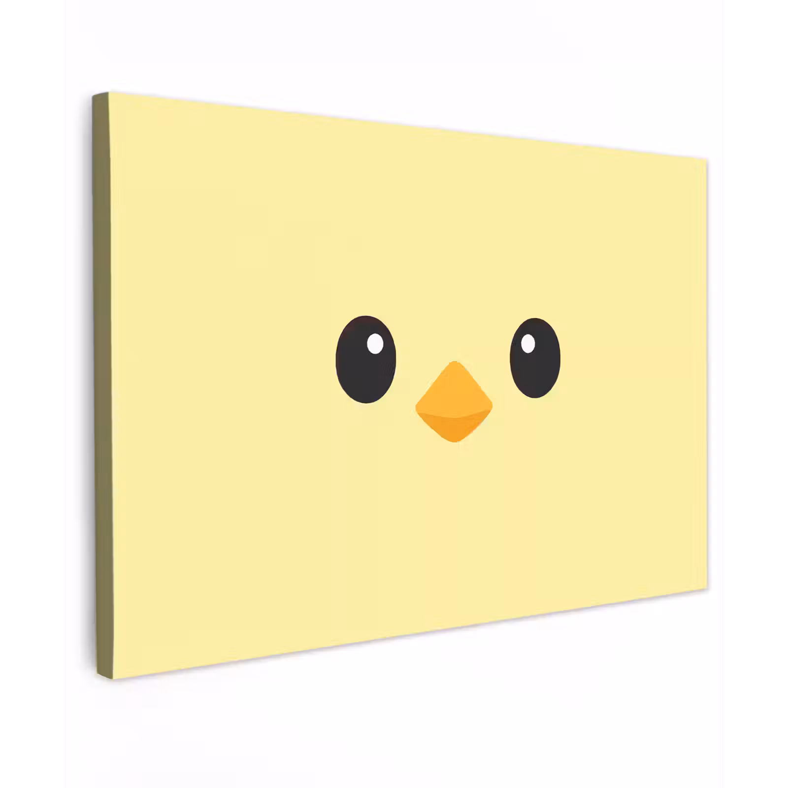 Canvas schilderij - Kuiken - Vrolijk - Geel - Minimalistisch — 1