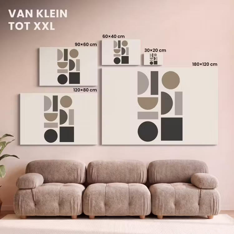 Canvas schilderij - Natuurlijke tinten - Grafisch - Verticale compositie — 8