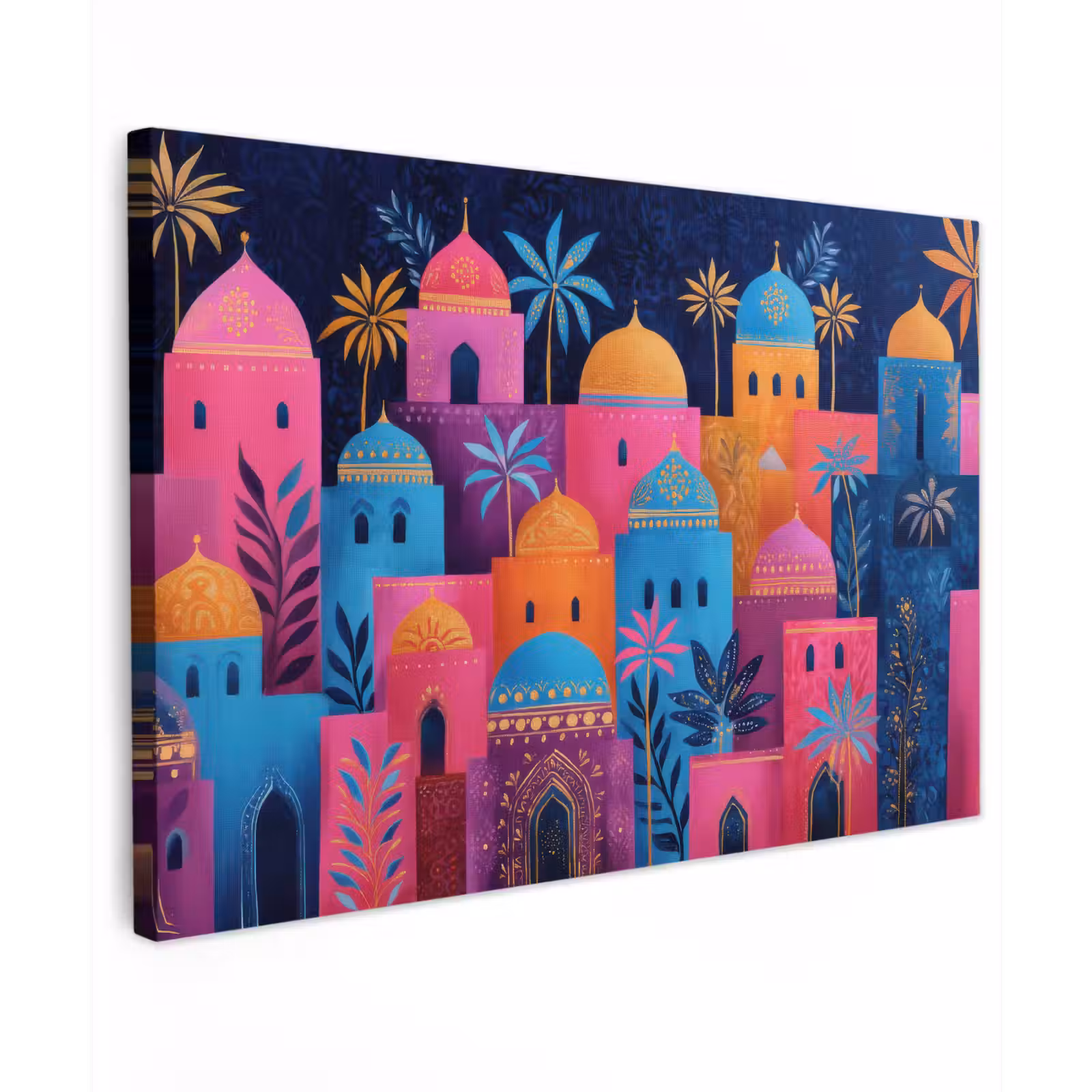 Canvas schilderij - Kleurrijke gebouwen - Avondlicht - Islamitisch — 1
