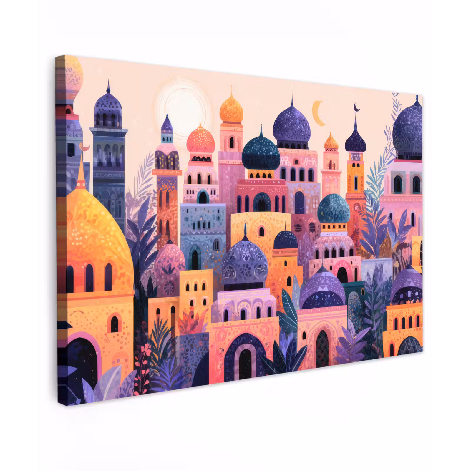 Canvas schilderij - Kleurrijke stad - Zon - Islamitisch — 1