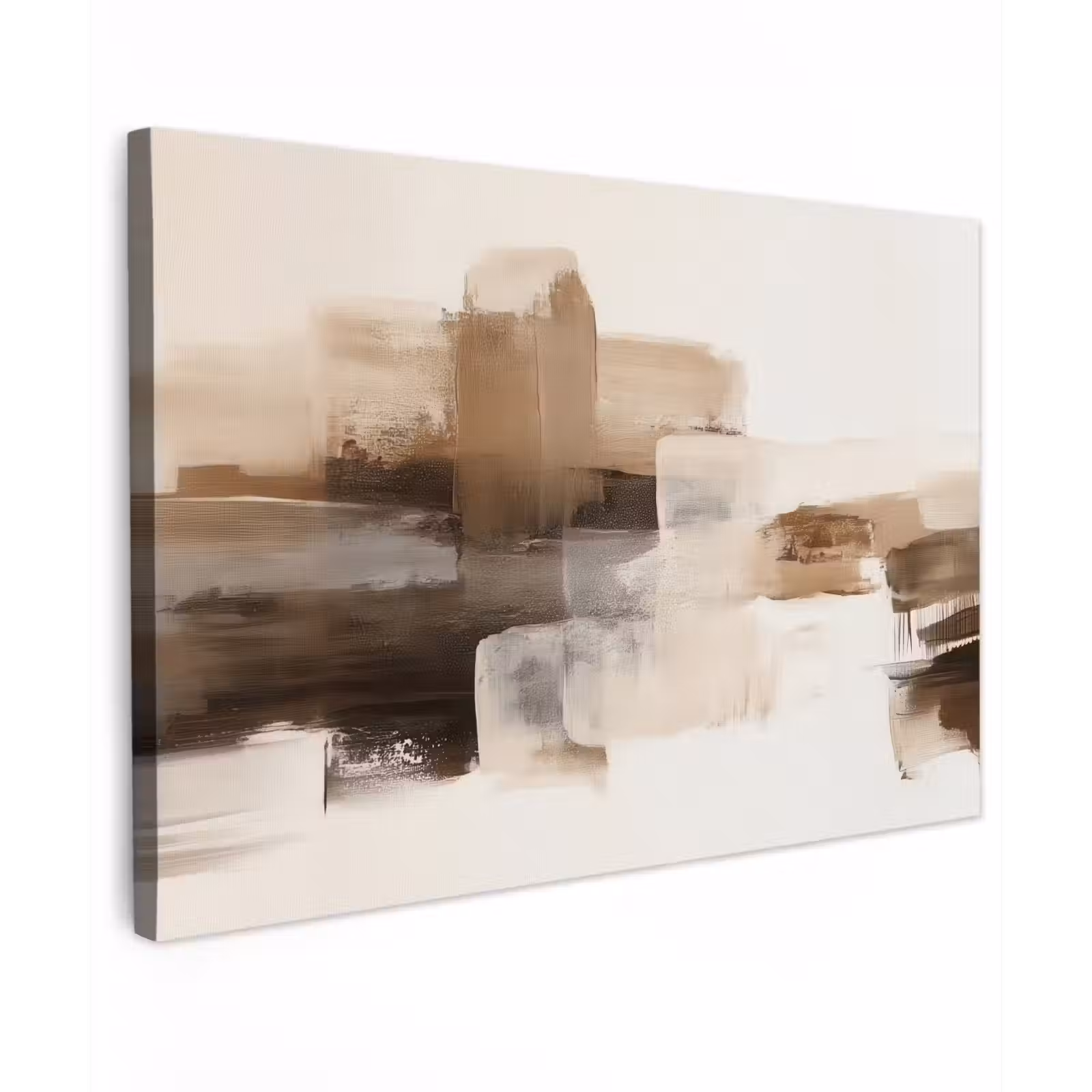 Canvas schilderij - Penseelstreken - Abstract landschap - Rust — 1