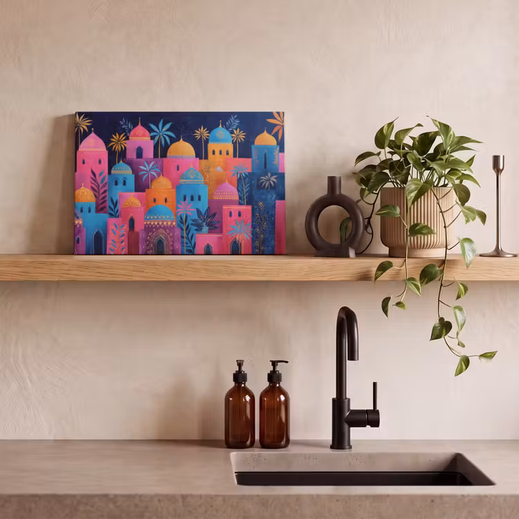Canvas schilderij - Kleurrijke gebouwen - Avondlicht - Islamitisch — 4