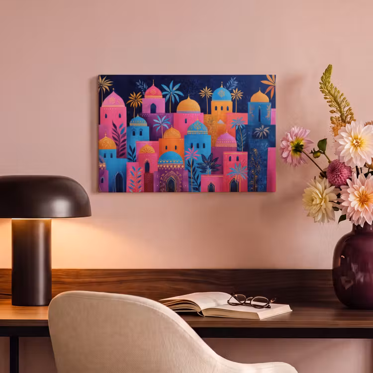 Canvas schilderij - Kleurrijke gebouwen - Avondlicht - Islamitisch — 6