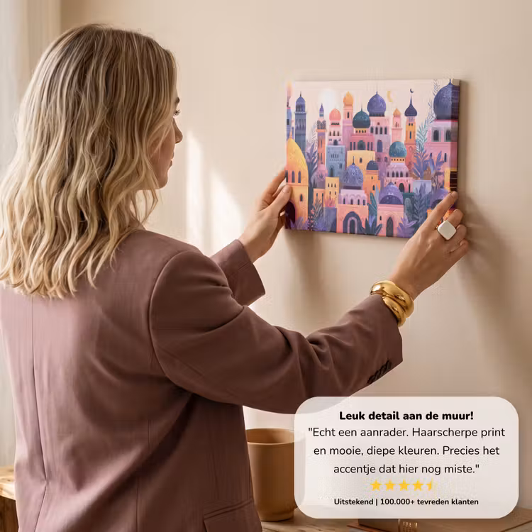 Canvas schilderij - Kleurrijke stad - Zon - Islamitisch — 3
