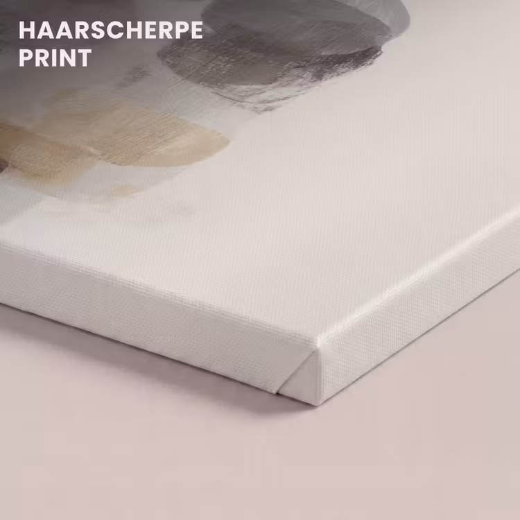 Canvas schilderij - Ovaal - Kleurvlakken - Penseelstreken — 5