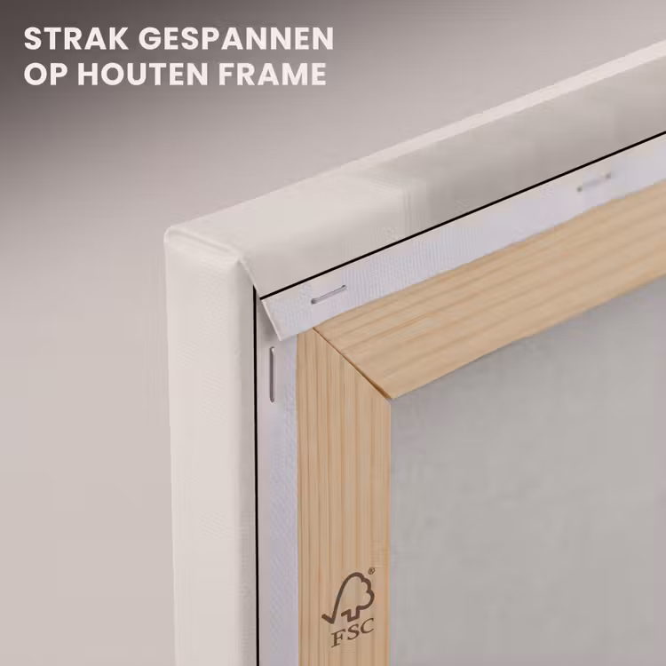 Canvas schilderij - Ovaal - Kleurvlakken - Penseelstreken — 7