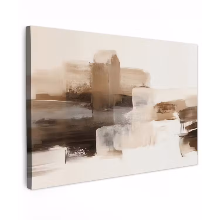 Canvas schilderij - Penseelstreken - Abstract landschap - Rust — 1