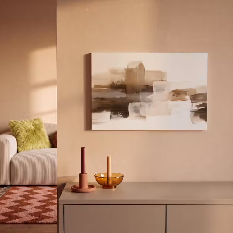 Canvas schilderij - Penseelstreken - Abstract landschap - Rust — 2
